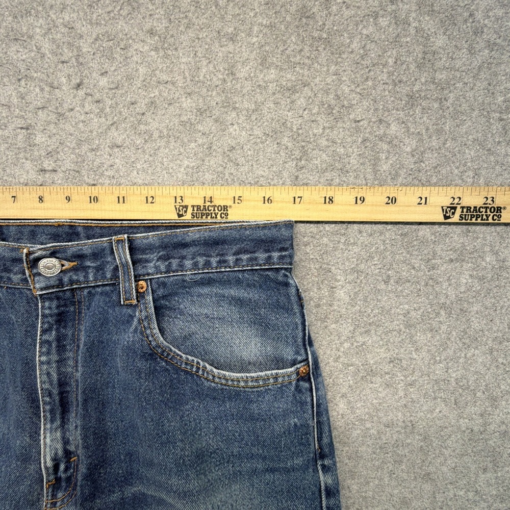 Vintage Levis 505 Straight Leg Jeans 34x32 (Fits 33x31) Blue Denim Great Fade - Picture 11 of 13